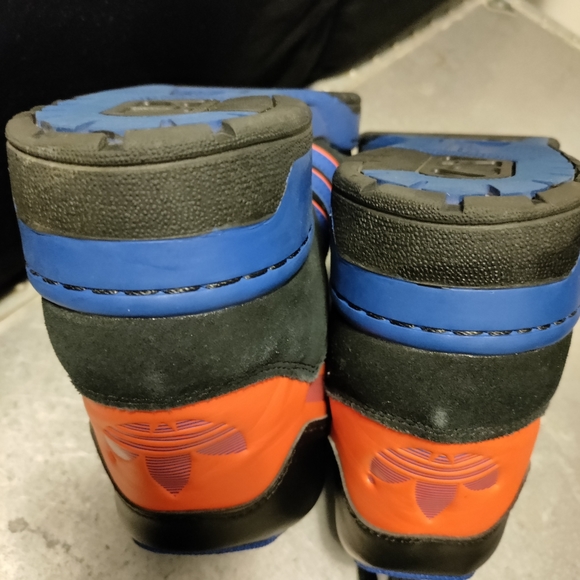 Adidas Patrick Ewing 8.5 hi-top basketball sneakers leather suede blue orange - Picture 13 of 15